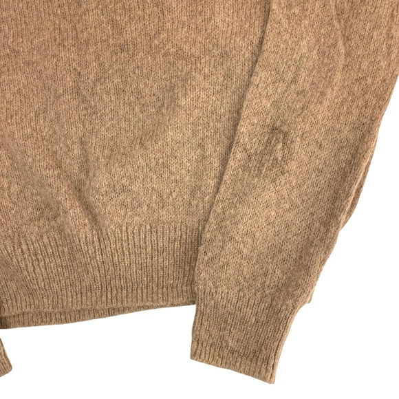 Free People Brown Alpaca Wool Blend V-Neck Sweater - Picture 8 of 11